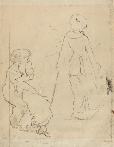 Study for Mary Cassatt at the Louvre by Edgar Degas