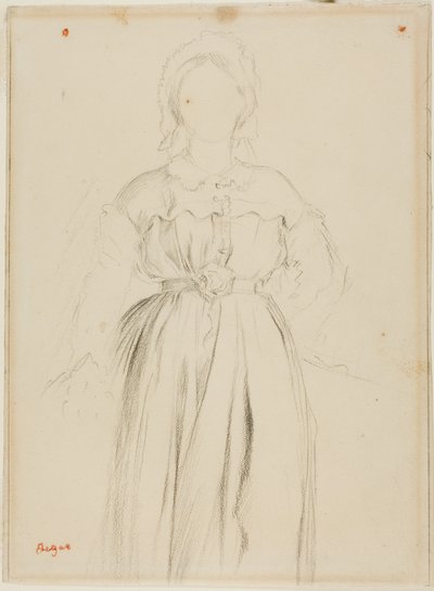 Study for a Portrait of Marguerite de Gas by Edgar Degas