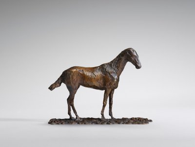 Study of a Mustang, original wax 1860s, cast by 1921 by Edgar Degas