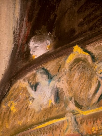 Study of a Lodge at the Theatre (detail) by Edgar Degas