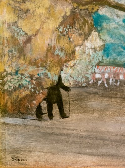 The Curtain (detail) by Edgar Degas