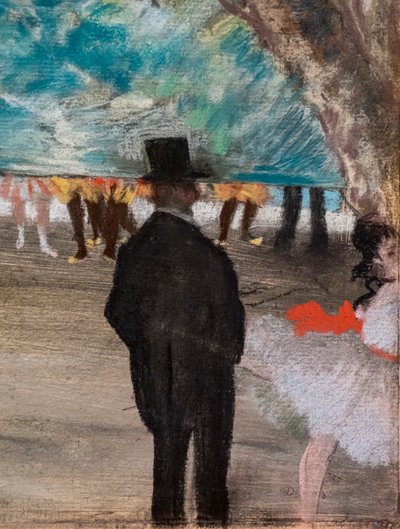 The Curtain (detail) by Edgar Degas