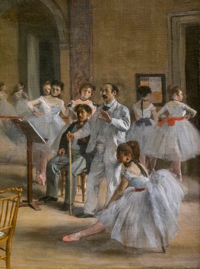The Dance Lesson (detail) by Edgar Degas