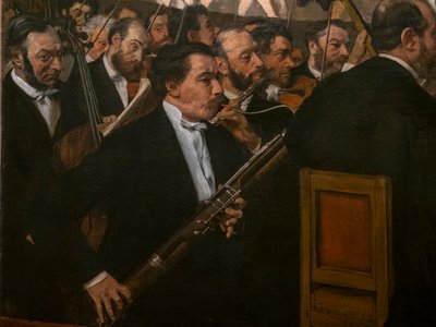 The Opera Orchestra (detail) by Edgar Degas