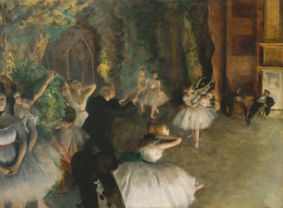 The Rehearsal of the Ballet Onstage by Edgar Degas
