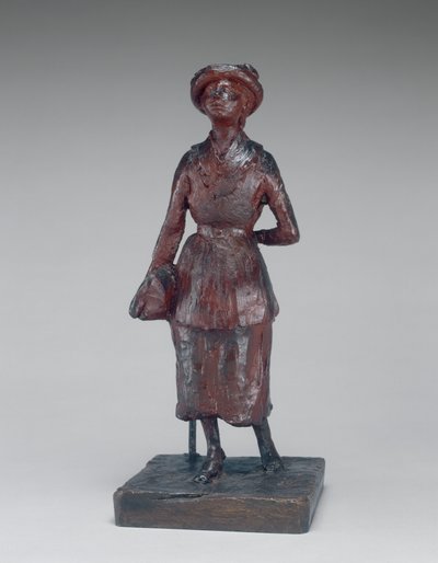 The Schoolgirl Woman Walking in the Street by Edgar Degas