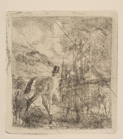 The Sportsman Mounting His Horse by Edgar Degas
