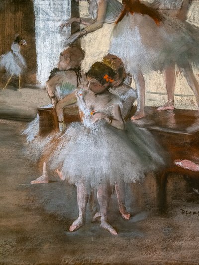 The Dance Lesson (detail) by Edgar Degas