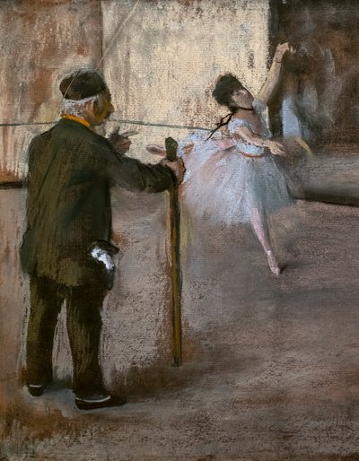 The Dance Lesson (detail) by Edgar Degas