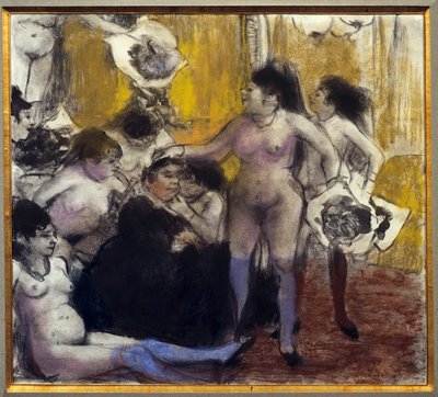 The Party of the Patron Maison Close During a Party in Honor of a Proxenete by Edgar Degas