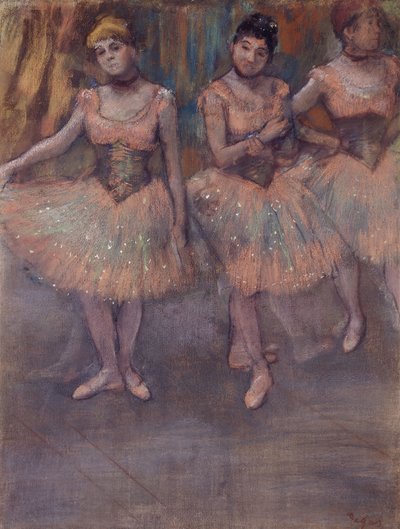 Three Dancers before Practice by Edgar Degas