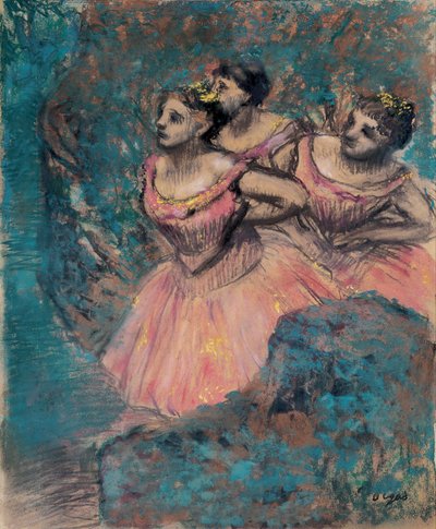 Three Dancers in Red by Edgar Degas by Edgar Degas