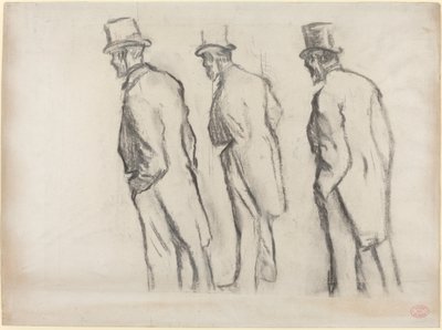 Three Studies of Ludovic Halévy Standing, c. 1880 by Edgar Degas
