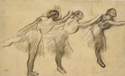 Three Studies of a Ballerina, late 19th century by Edgar Degas