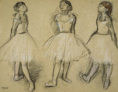 Three Studies of a Dancer in Fourth Position by Edgar Degas
