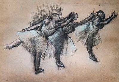 Three dancers by Edgar Degas