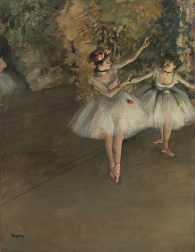 Two Dancers on a Stage, c.1874 by Edgar Degas