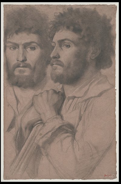 Two Portrait Studies of a Man by Edgar Degas