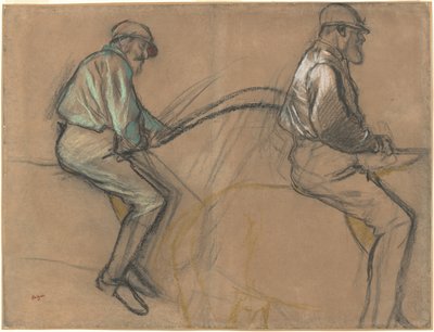 Two Studies of a Jockey by Edgar Degas