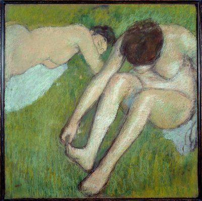 Two Bathers on Grass by Edgar Degas