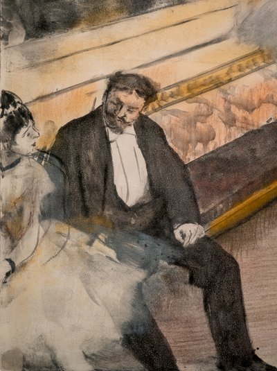 Two Men and Two Dancers (detail) by Edgar Degas