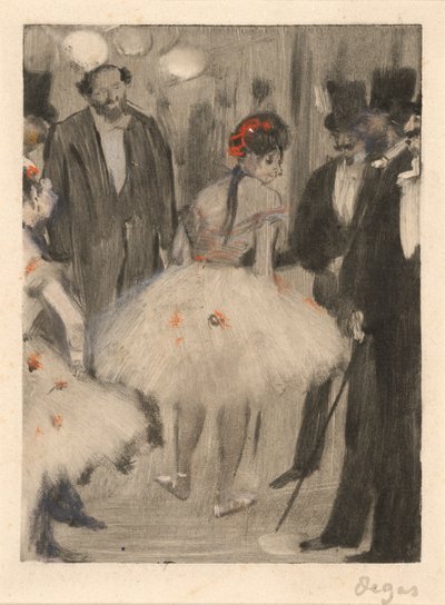 Virginie Being Admired While the Marquis Cavalcanti Looks On, c.1880-83 by Edgar Degas