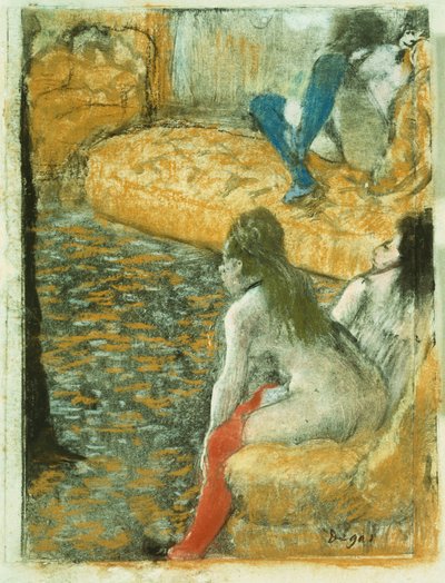 Waiting for a Client, c.1879 by Edgar Degas