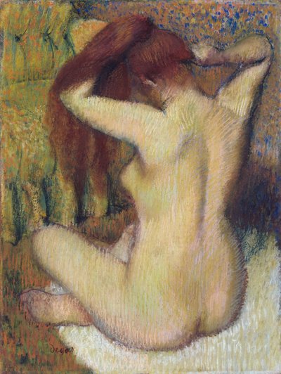 Woman Combing Her Hair, c.1888-90 by Edgar Degas