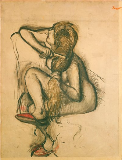 Woman Combing her Hair by Edgar Degas