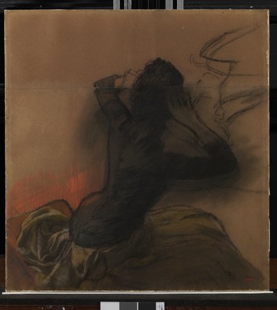Woman Adjusting Her Hair by Edgar Degas
