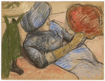Woman Holding a Hat in Her Hand by Edgar Degas