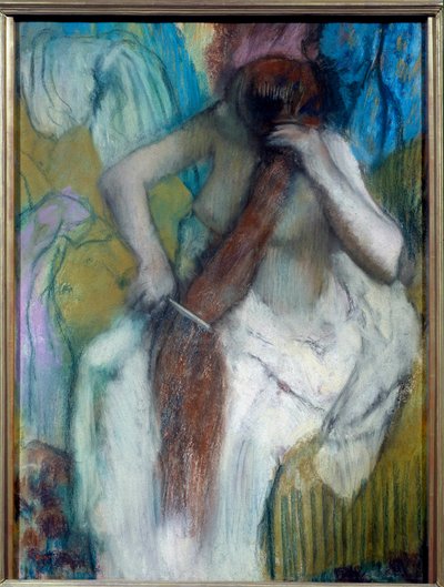 Woman Styling Her Hair by Edgar Degas