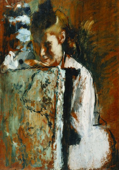 Young Girl Sitting Leaning Against the Back of a Chair, c.1889 by Edgar Degas
