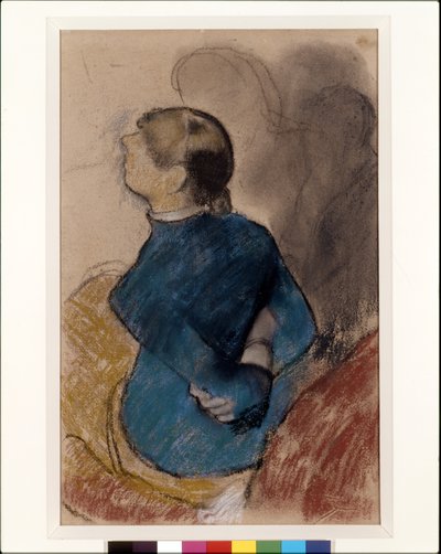 Young Woman in Blue by Edgar Degas