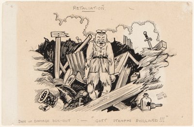 Retaliation, Dan of Damage Dug-Out: Gott Strafe England!!!, 1917 by Edgar Fryer