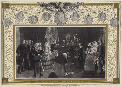 Her Majesty the Queen visiting the Tomb of Napoleon I in the Invalides, Paris by Edgar Melville (after) Ward