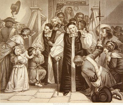 The Release of Seven Bishops after their trial in Westminster Hall, 29th June 1688, engraved by H.Bourne by Edgar Melville (after) Ward