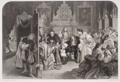 James II receiving news of the landing of the Prince of Orange, engraved by F.A. Heath by Edgar Melville Ward