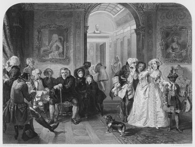 Dr Johnson in the Ante-Room of Lord Chesterfield, from the picture in the Vernon Gallery by Edgar Melville after Ward