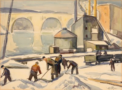 C.W.A. Worker at Key Bridge by Edgar Nye