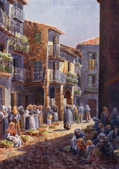 Northern Spain: Bejar, A Corner in the Market-place by Edgar T. A. Wigram