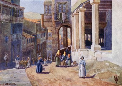 Northern Spain: Betanzos, A Colonnaded Calle by Edgar T. A. Wigram