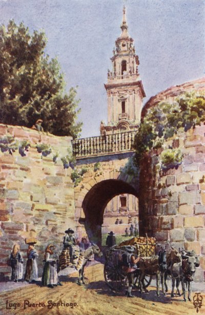 Northern Spain: Lugo, The Santiago Gate by Edgar T. A. Wigram