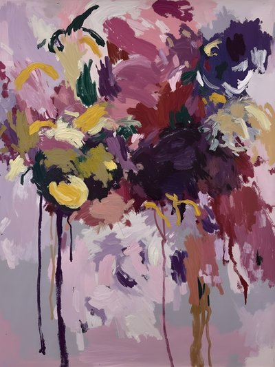 Vibrant Abstract Blooms by Edie