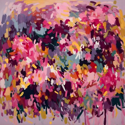 Vibrant Floral Abstract by Edie