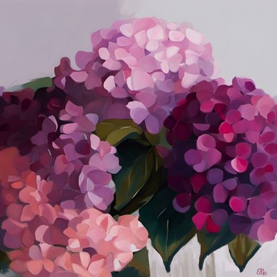 Vibrant Hydrangea Blooms by Edie
