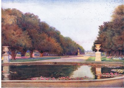 The Long Water, Hampton Court, from The Gardens of England: In the Southern and Western Counties published by The Studio by Edith Helena Adie