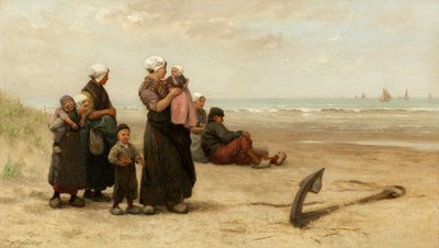 Watching for the Return of the Ships on the Beach at Katwijk by Edith Hume