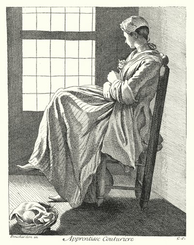 Apprentice Seamstress by Edmé (after) Bouchardon