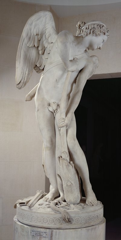 Cupid Carving his Bow from the Club of Hercules by Edmé Bouchardon